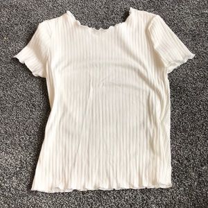 ribbed white crop top